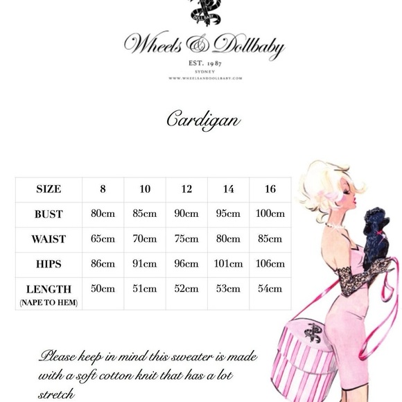 Wheels and Dollbaby Dita Von Teese  Mademoiselle Cardigan (Limited Release)❣️ - Picture 14 of 15